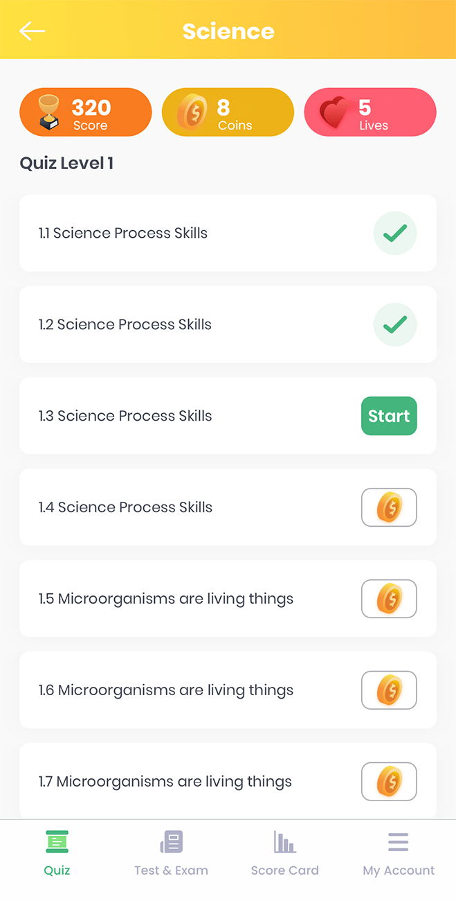 Pandai - Quiz by Levels app screenshot